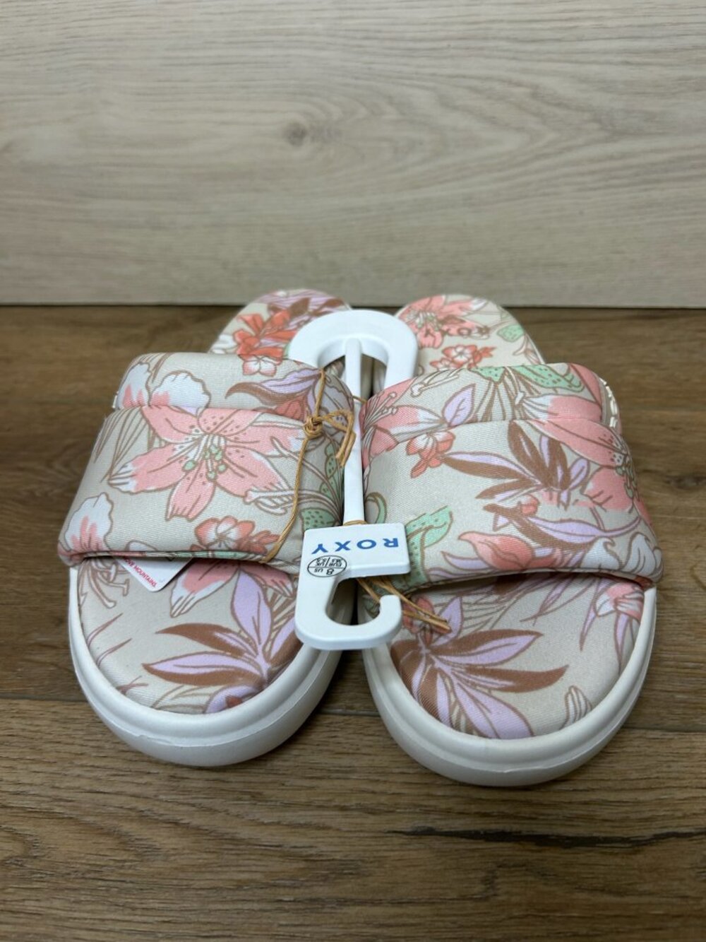 Roxy Women's Gelato Lux Slip-on Flat Sandals Pink Size 8 NWT